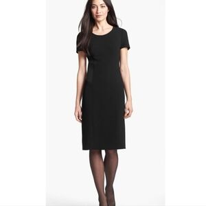 VTG Jacqueline Ferrar Classic Black Sheath Dress Sz. 12